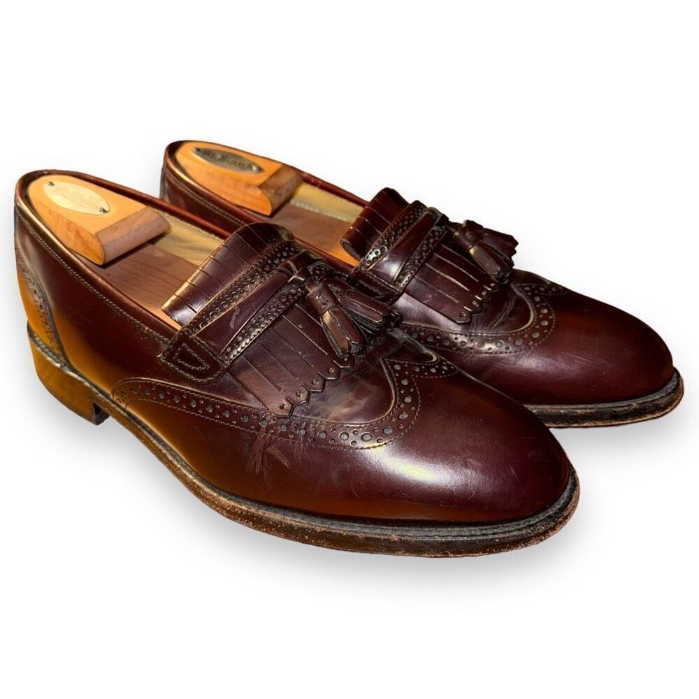 Bostonian Crown Windsor Oxbood Tassel Loafers Size 8.5